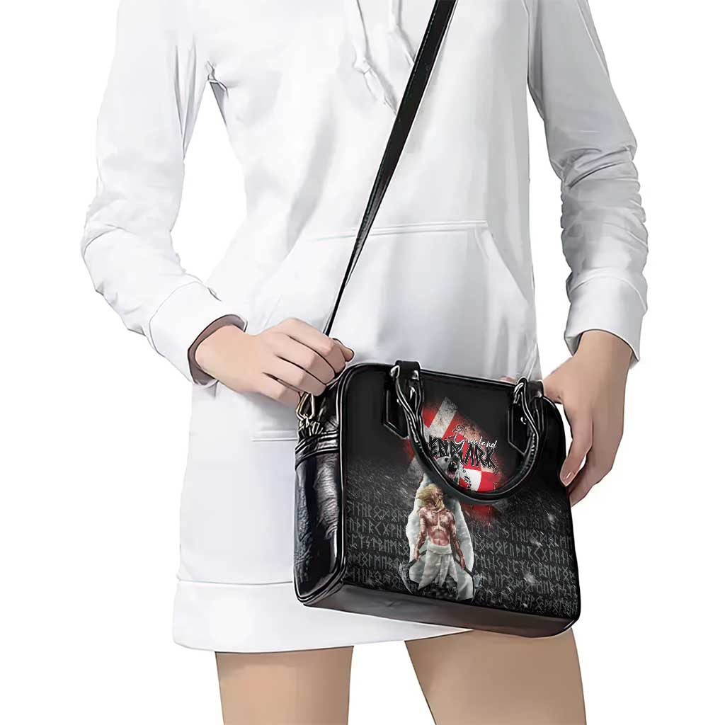 Greenlandic and Danish Together Shoulder Handbag Viking Warrior with Polar Bear Roar LT03