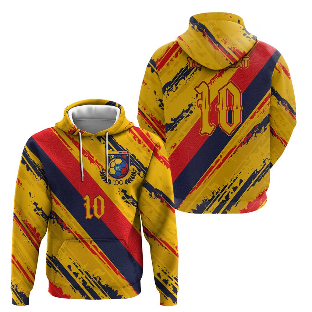 Custom Ecuador Football Hoodie La Tricolor-100th Anniversary LT03