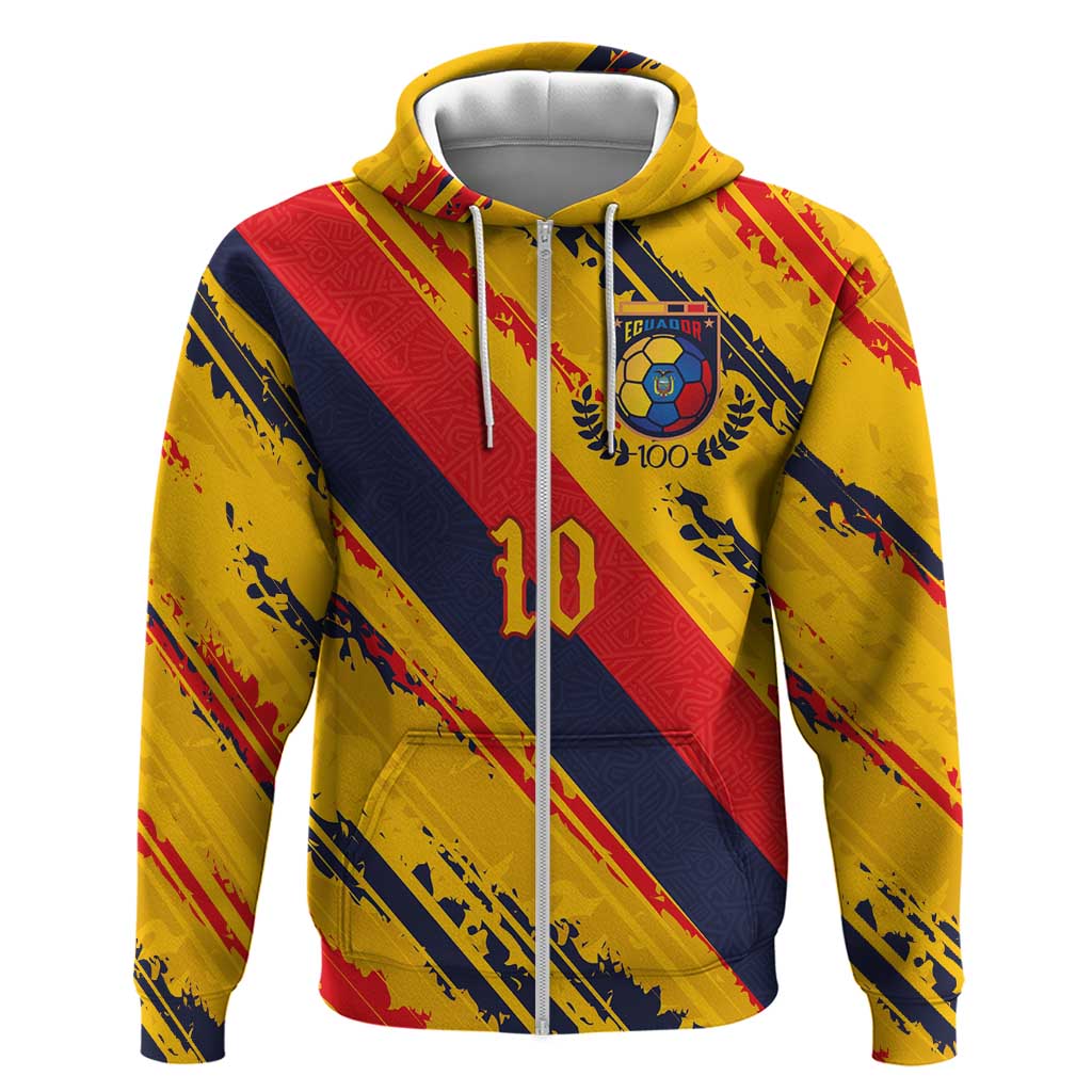 Custom Ecuador Football Hoodie La Tricolor-100th Anniversary LT03