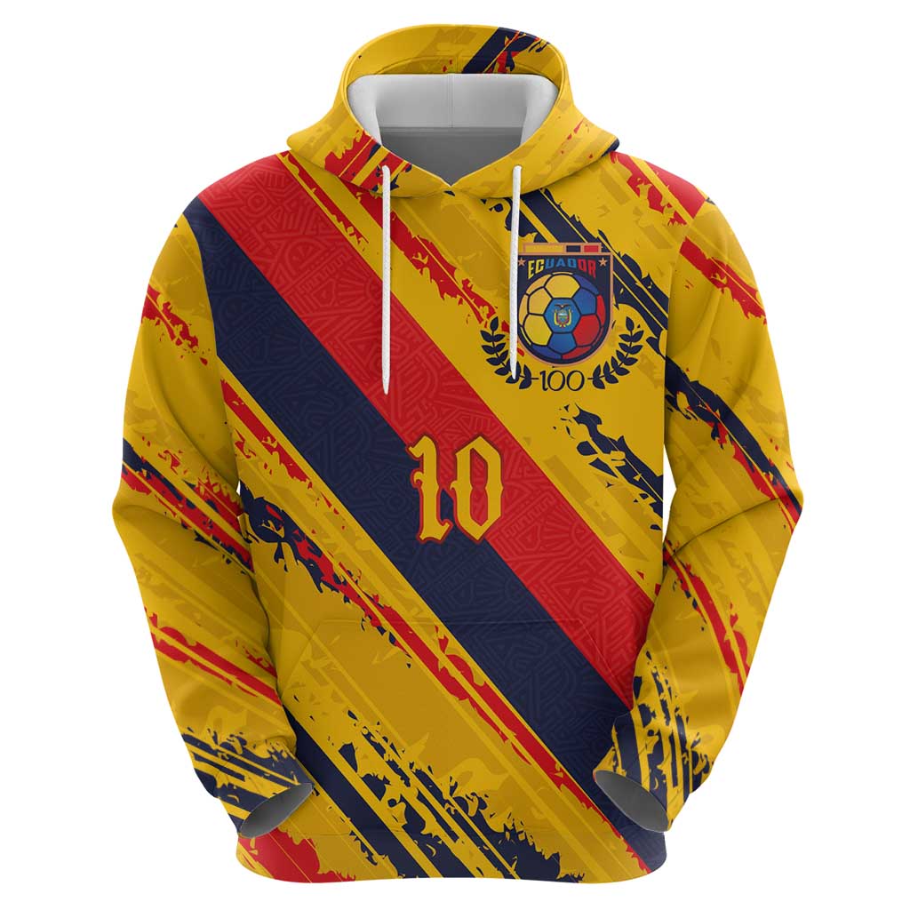 Custom Ecuador Football Hoodie La Tricolor-100th Anniversary LT03