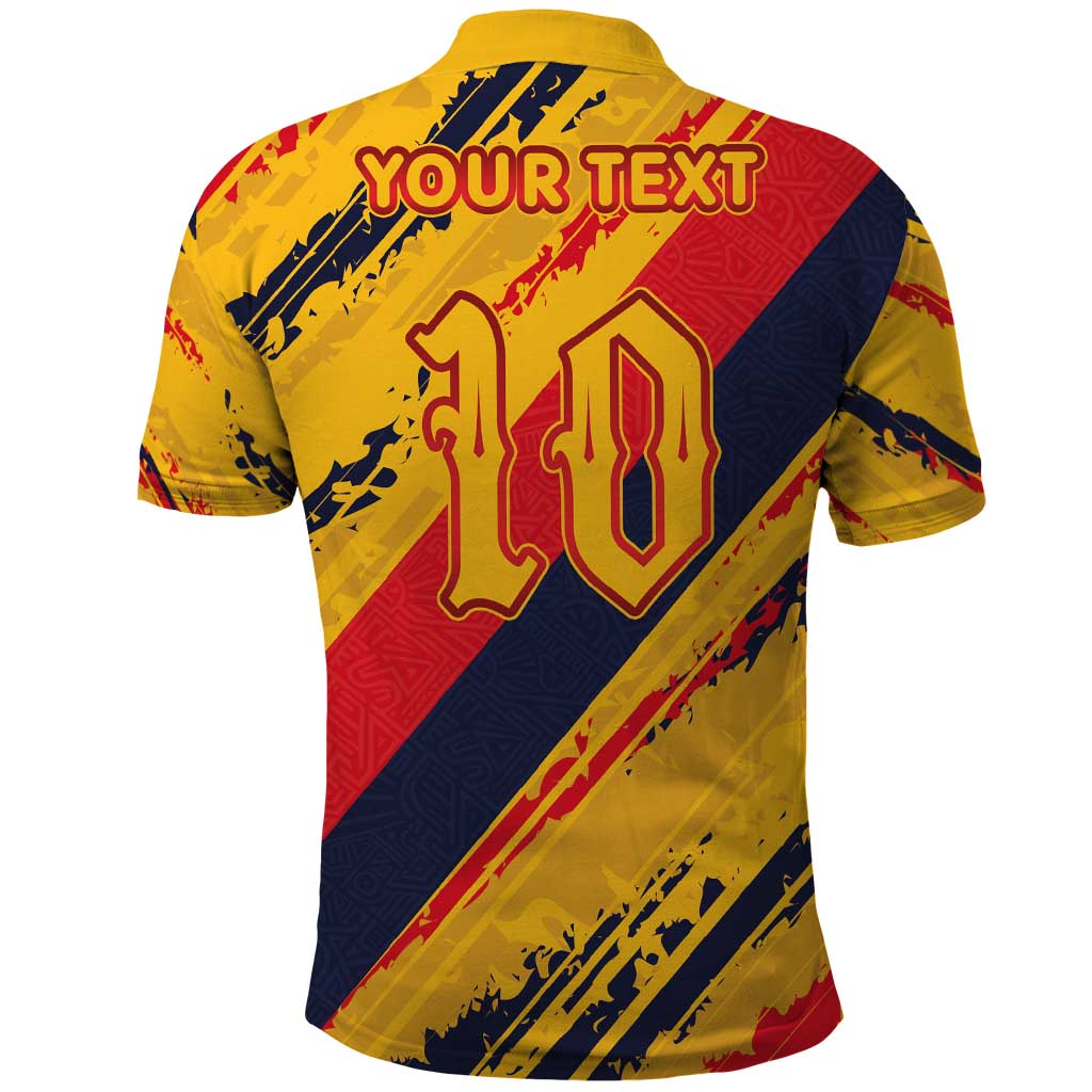 Custom Ecuador Football Polo Shirt La Tricolor-100th Anniversary LT03