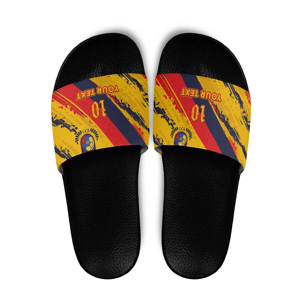 Custom Ecuador Football Slide Sandals La Tricolor-100th Anniversary LT03