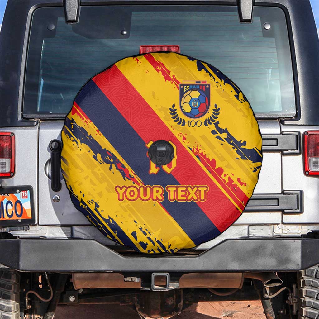 Custom Ecuador Football Spare Tire Cover La Tricolor-100th Anniversary LT03
