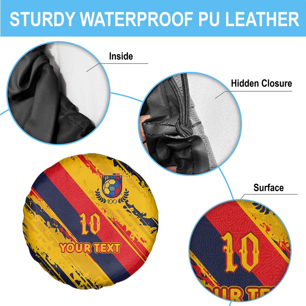 Custom Ecuador Football Spare Tire Cover La Tricolor-100th Anniversary LT03