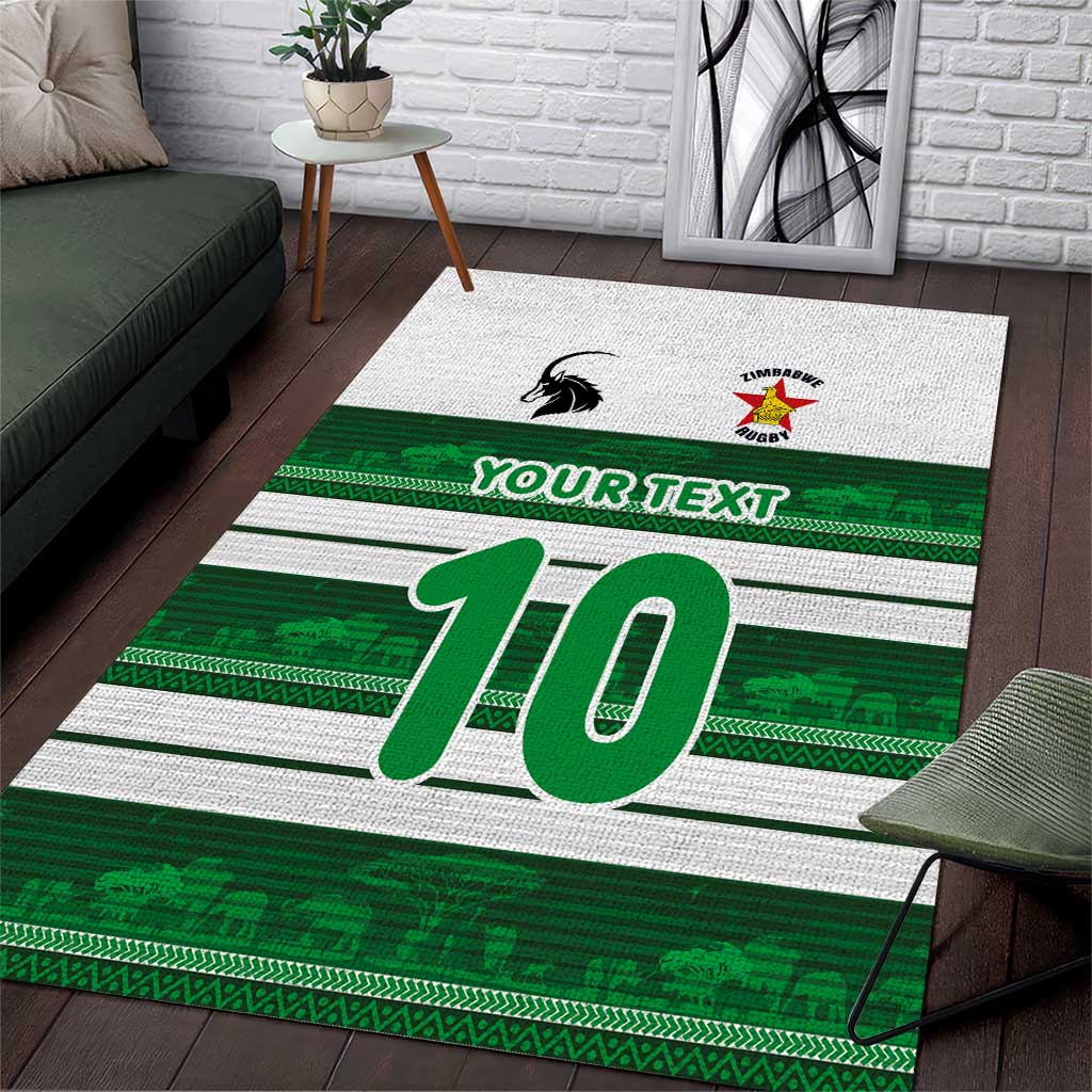 Custom Zimbabwe Rugby Area Rug African Heritage Edition LT03