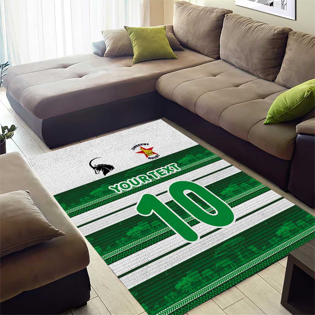 Custom Zimbabwe Rugby Area Rug African Heritage Edition LT03