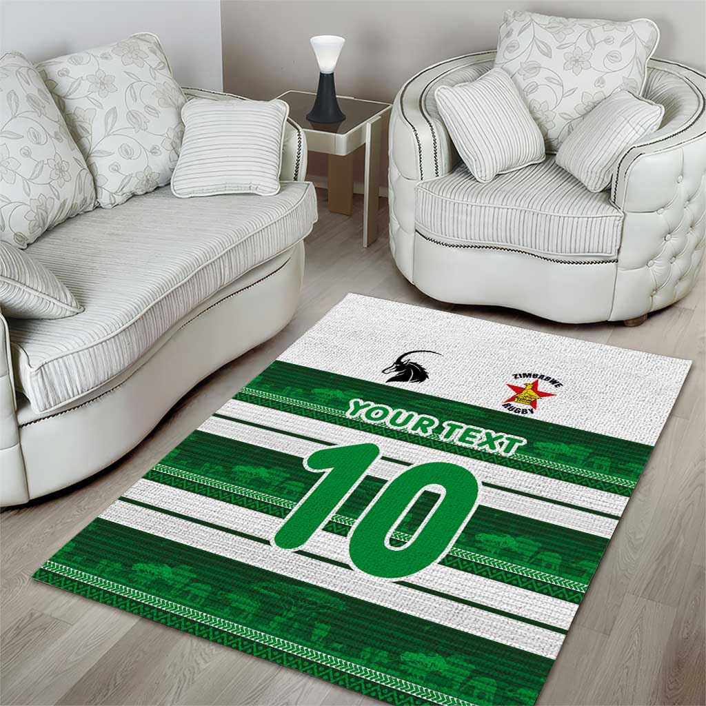 Custom Zimbabwe Rugby Area Rug African Heritage Edition LT03