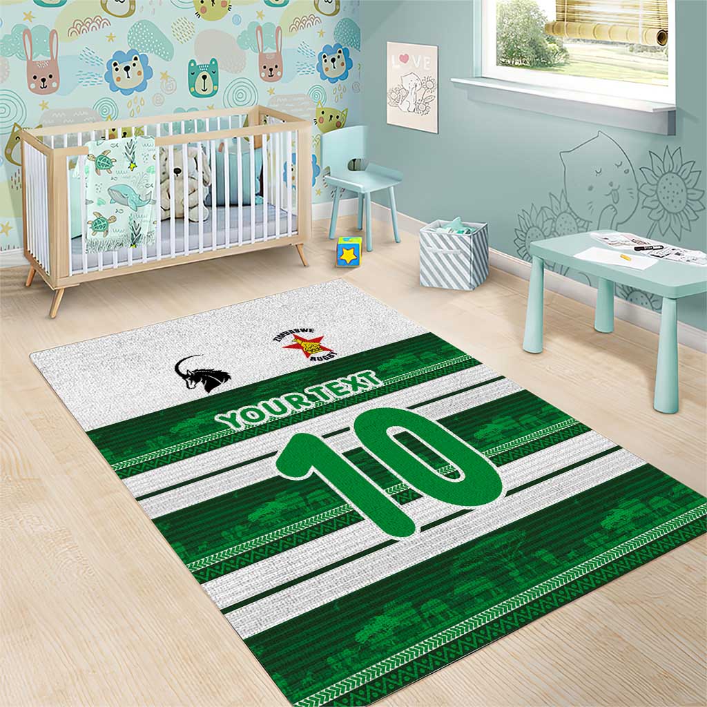 Custom Zimbabwe Rugby Area Rug African Heritage Edition LT03