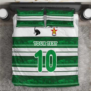 Custom Zimbabwe Rugby Bedding Set African Heritage Edition LT03