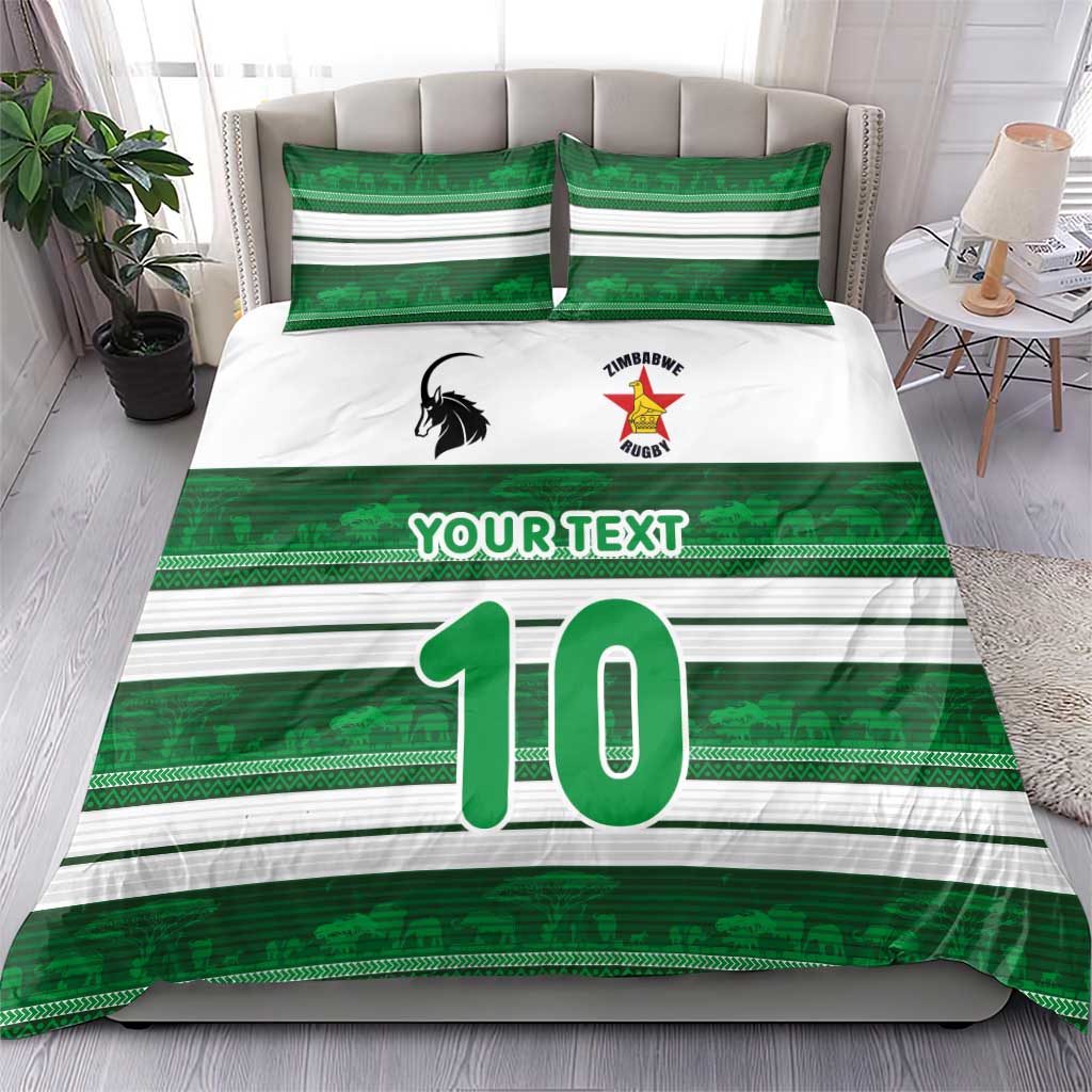 Custom Zimbabwe Rugby Bedding Set African Heritage Edition LT03