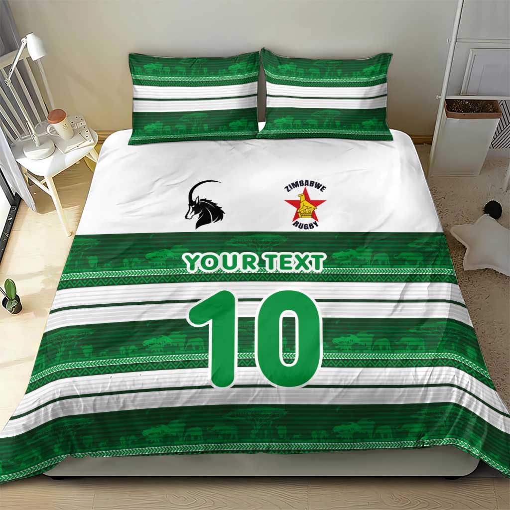 Custom Zimbabwe Rugby Bedding Set African Heritage Edition LT03