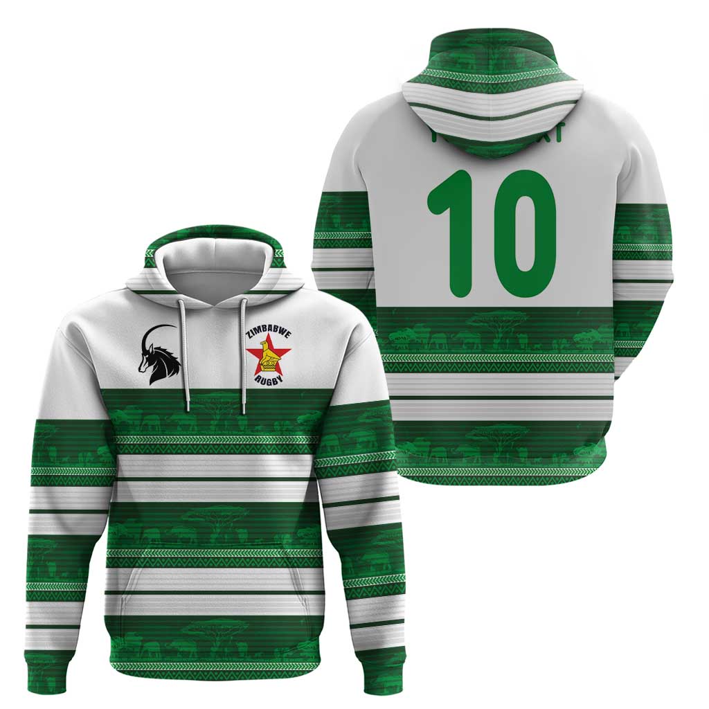 Custom Zimbabwe Rugby Hoodie African Heritage Stripes Style LT03