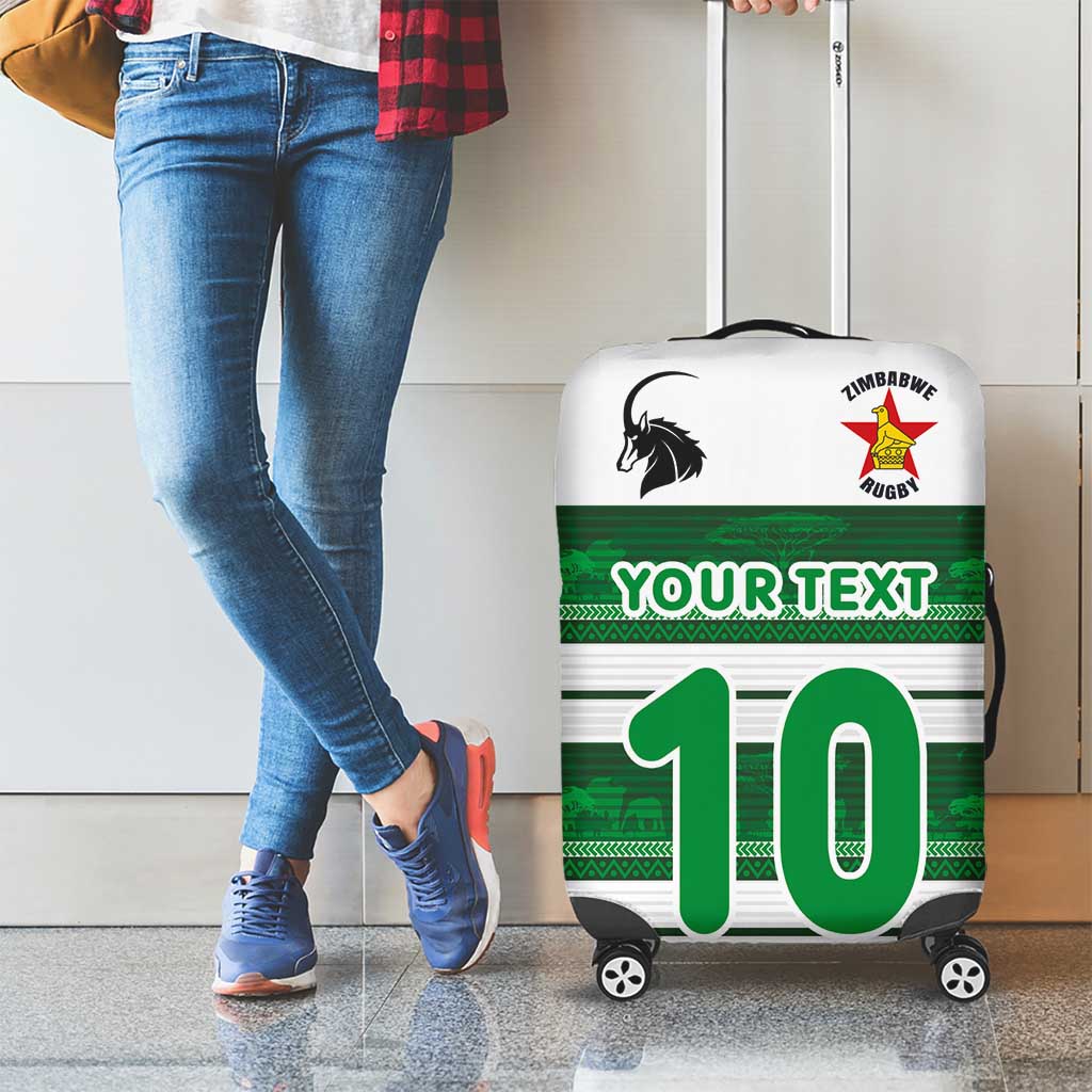 Custom Zimbabwe Rugby Luggage Cover African Heritage Stripes Style LT03