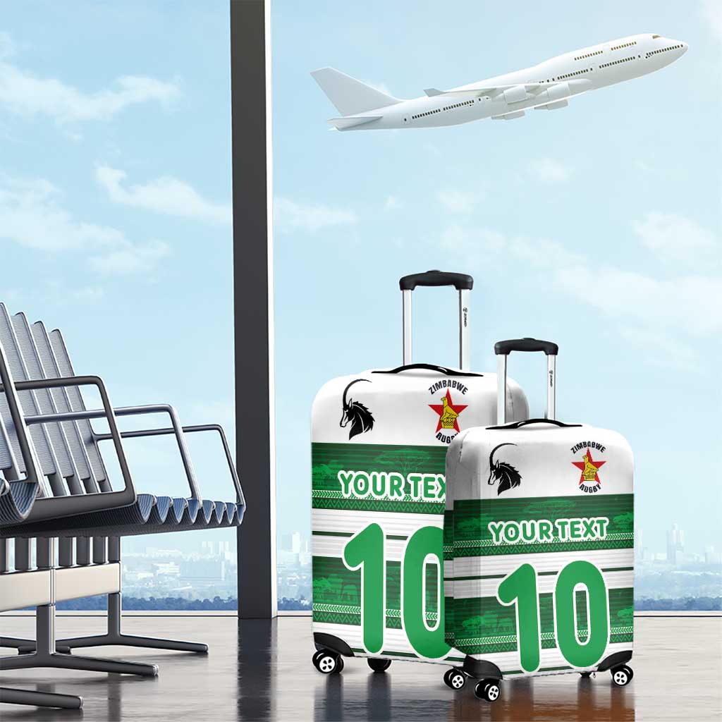Custom Zimbabwe Rugby Luggage Cover African Heritage Stripes Style LT03