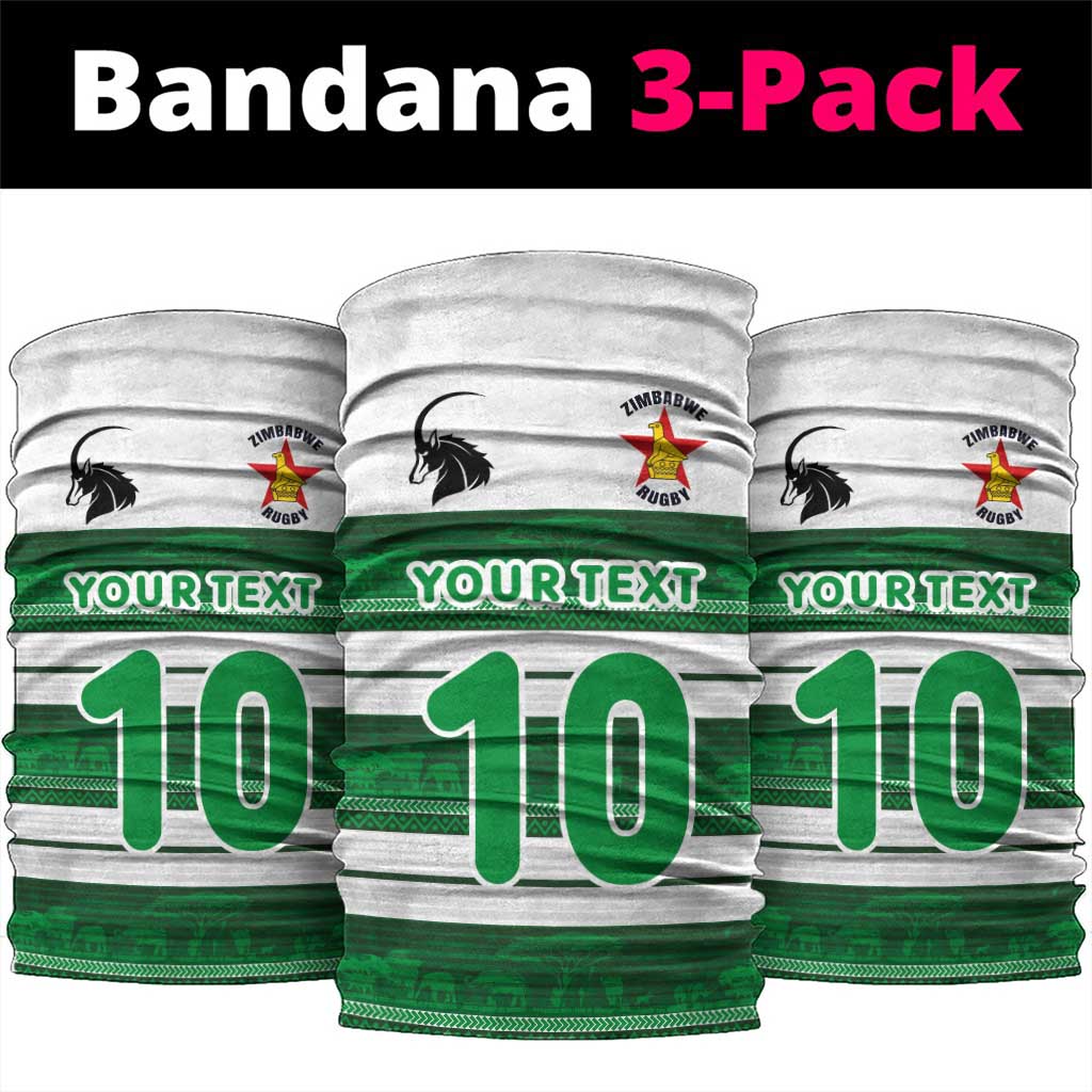 Custom Zimbabwe Rugby Neck Gaiter African Heritage Stripes Style LT03