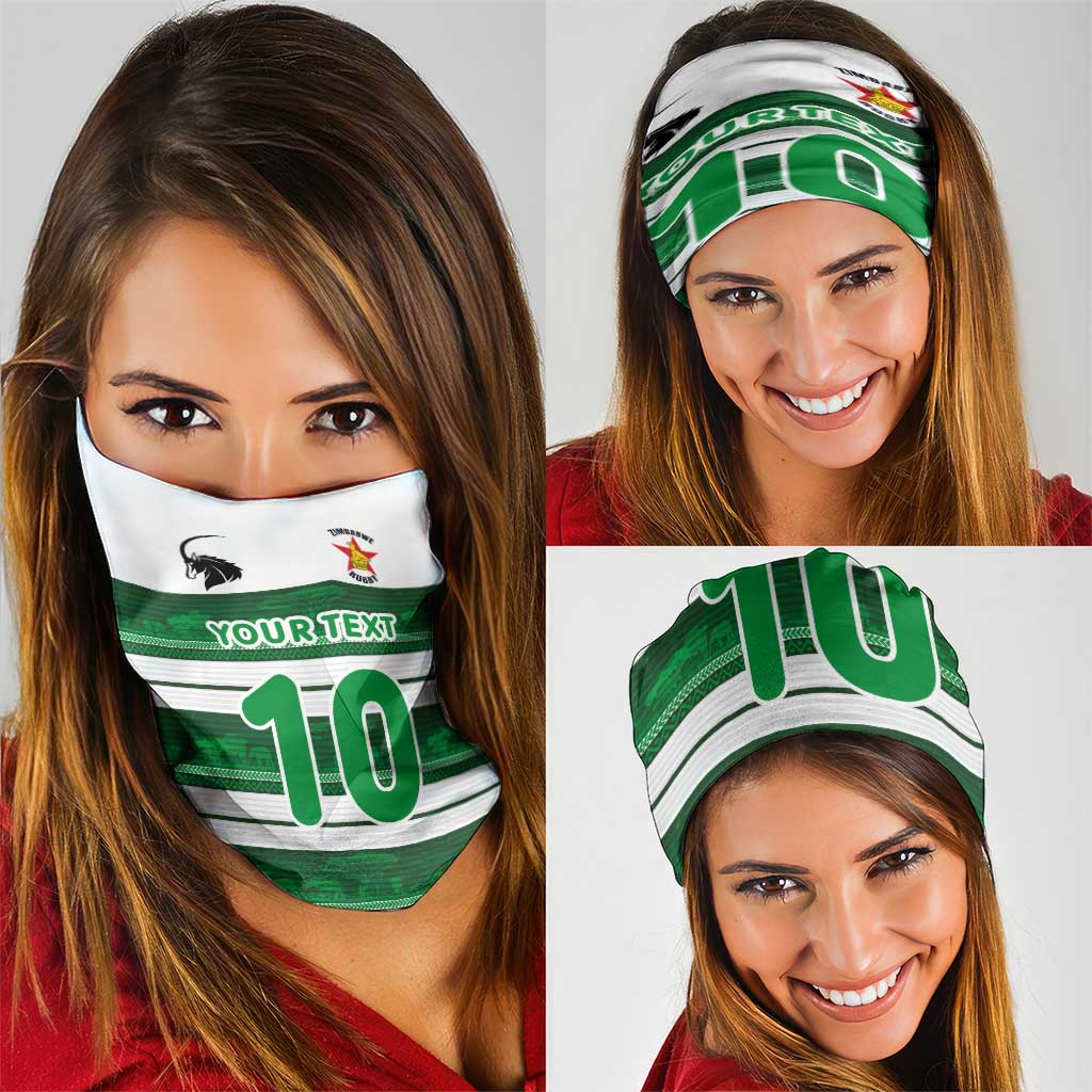 Custom Zimbabwe Rugby Neck Gaiter African Heritage Stripes Style LT03