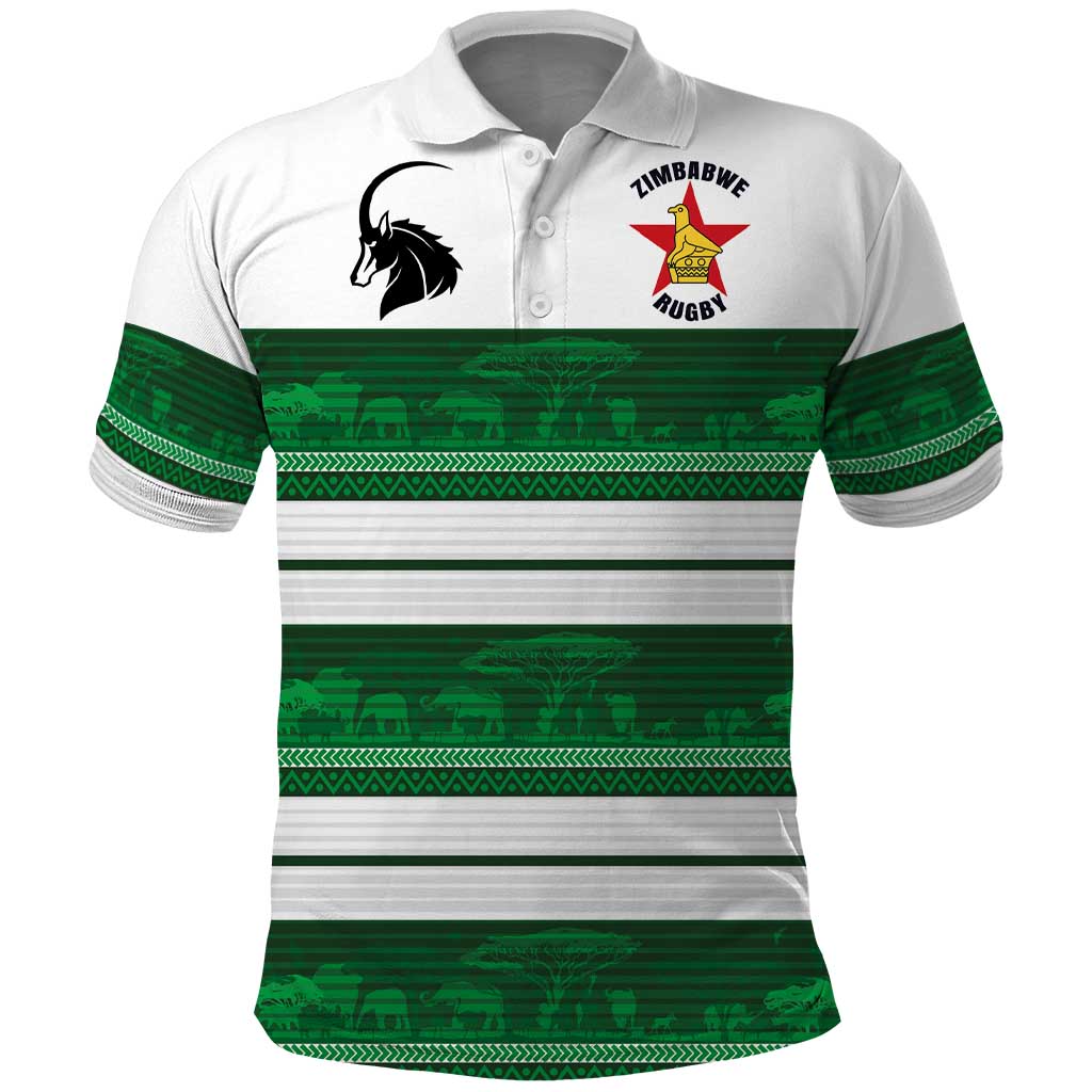 Custom Zimbabwe Rugby Polo Shirt African Heritage Stripes Style LT03