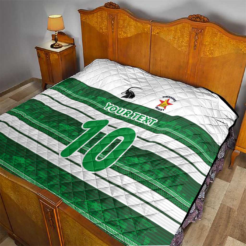 Custom Zimbabwe Rugby Quilt African Heritage Edition LT03