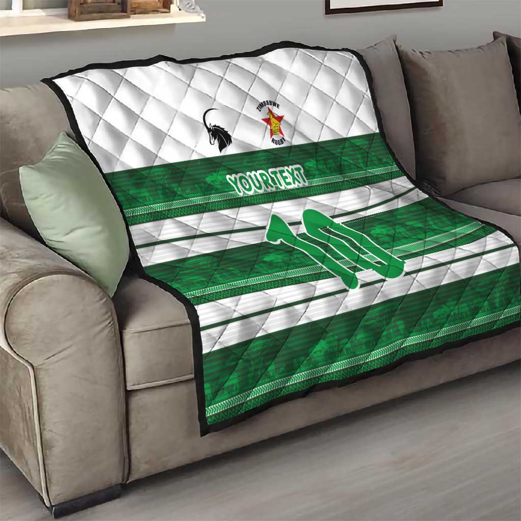 Custom Zimbabwe Rugby Quilt African Heritage Edition LT03