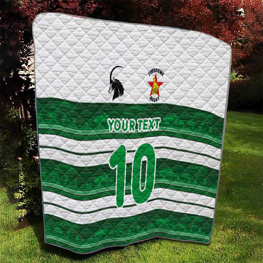 Custom Zimbabwe Rugby Quilt African Heritage Edition LT03
