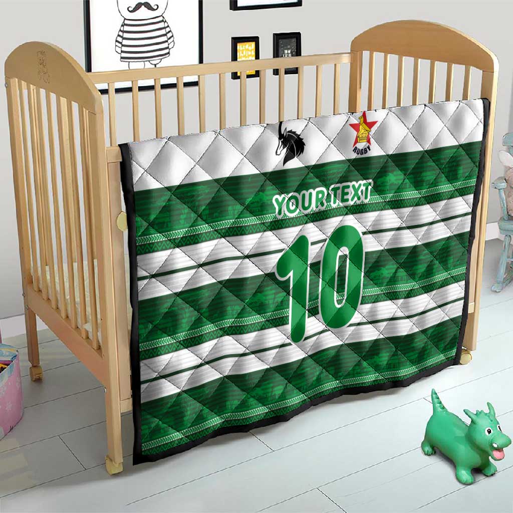 Custom Zimbabwe Rugby Quilt African Heritage Edition LT03