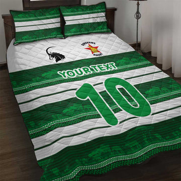 Custom Zimbabwe Rugby Quilt Bed Set African Heritage Edition LT03