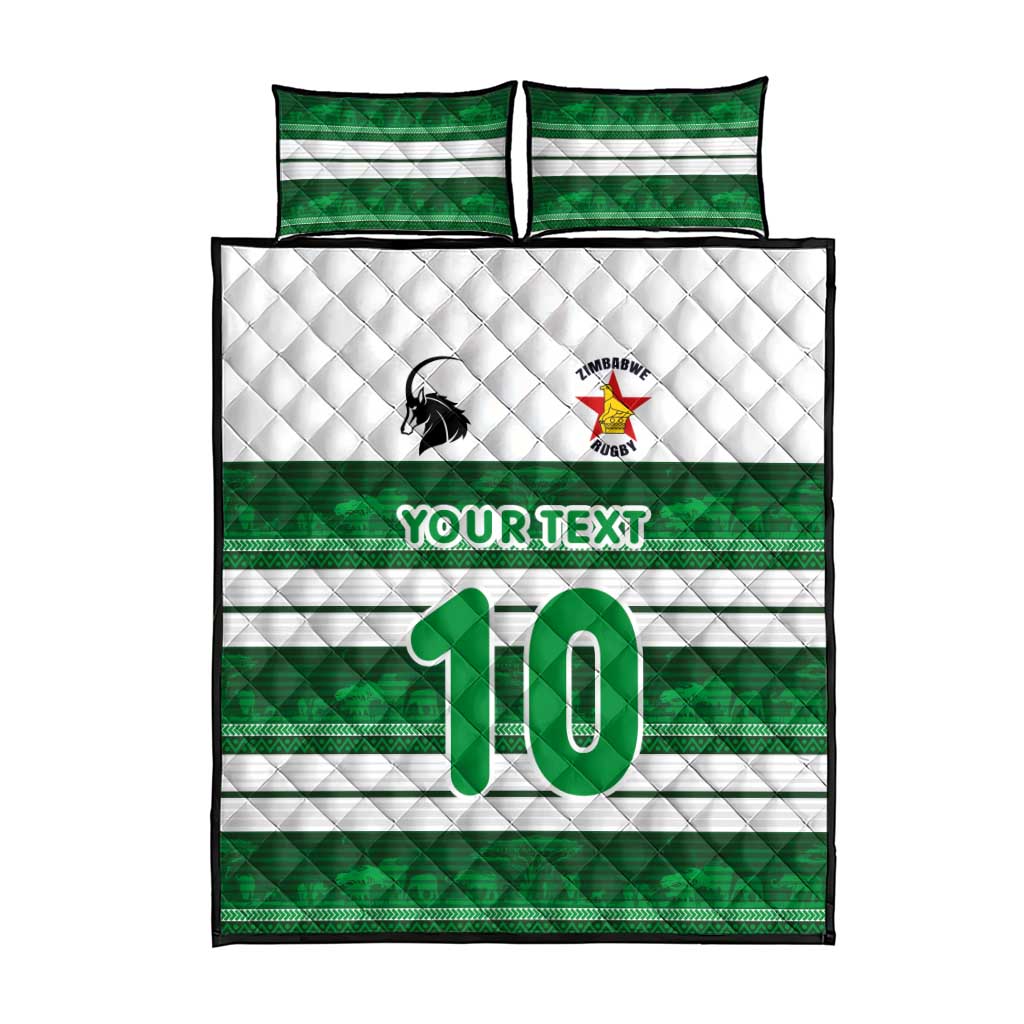 Custom Zimbabwe Rugby Quilt Bed Set African Heritage Edition LT03