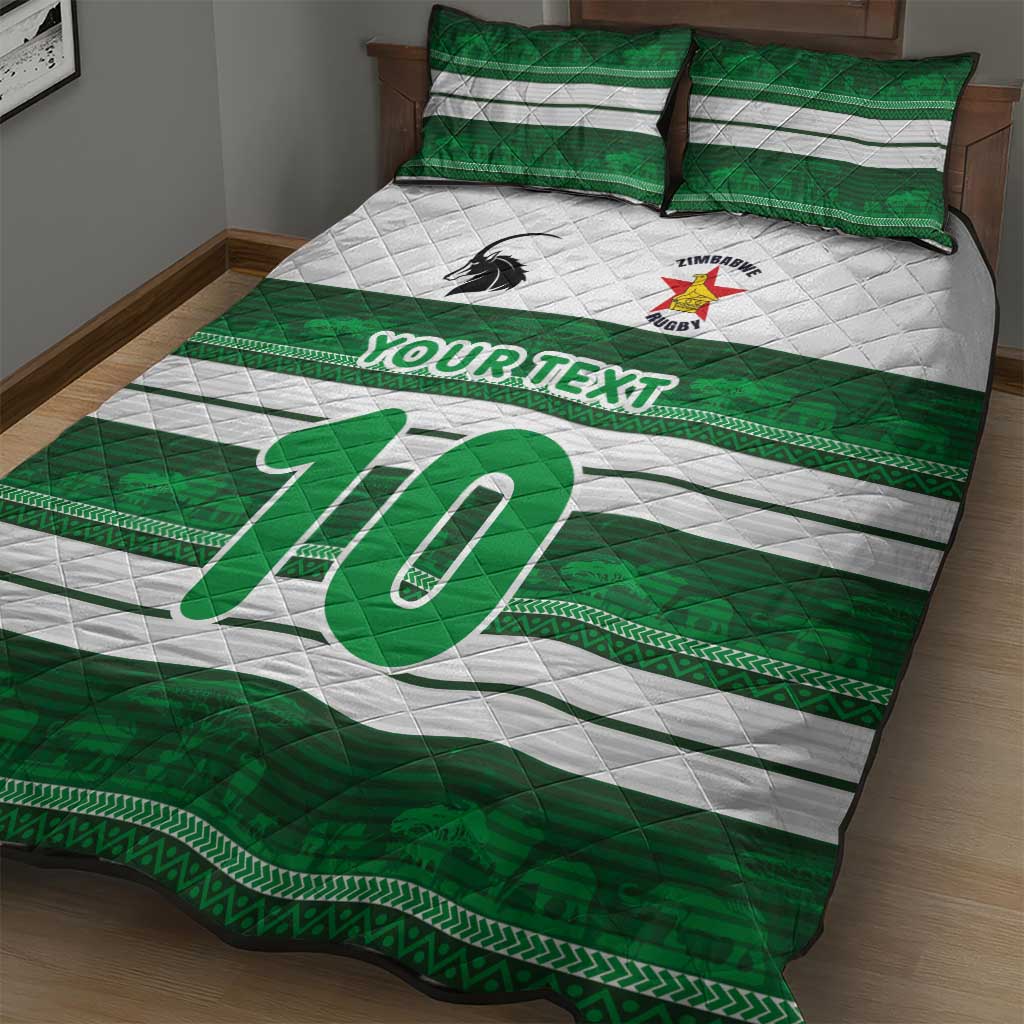 Custom Zimbabwe Rugby Quilt Bed Set African Heritage Edition LT03
