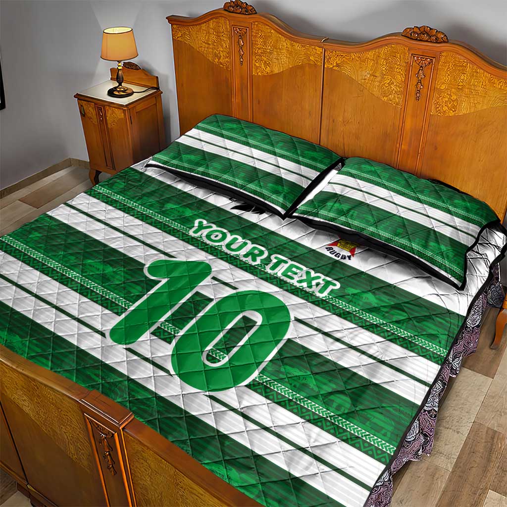 Custom Zimbabwe Rugby Quilt Bed Set African Heritage Edition LT03