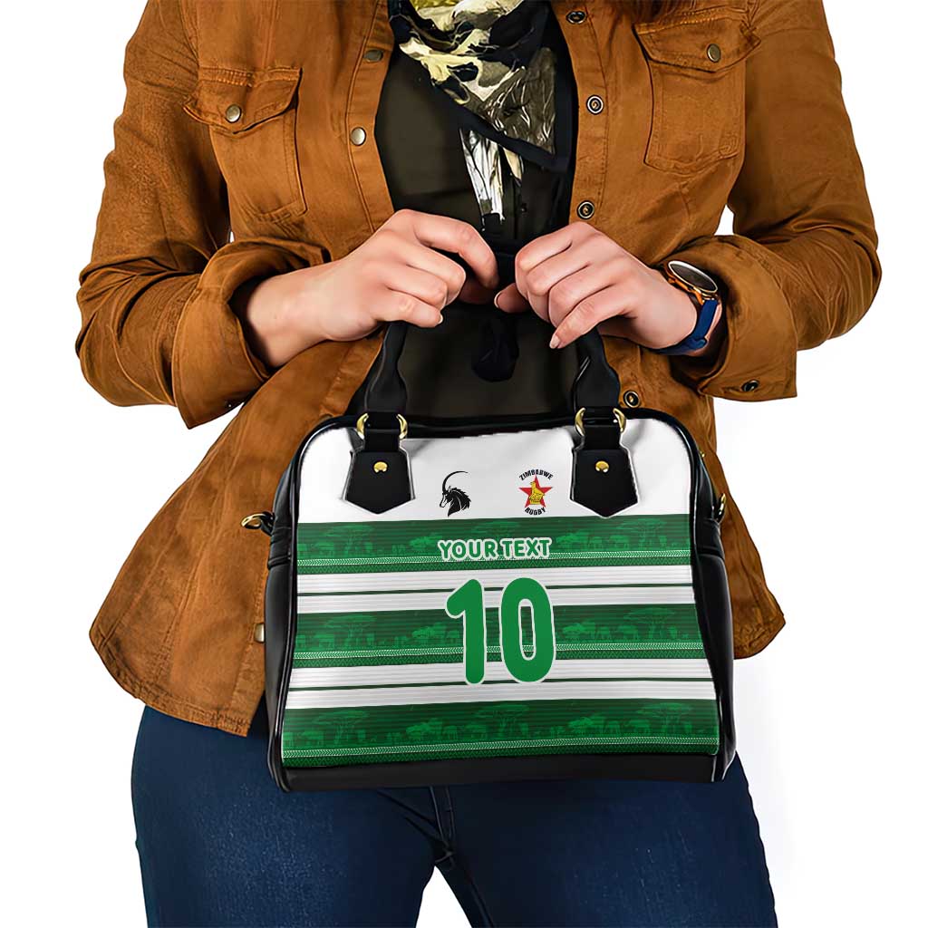 Custom Zimbabwe Rugby Shoulder Handbag African Heritage Stripes Style LT03