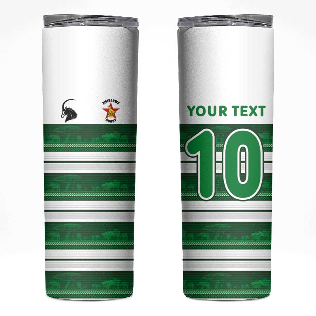Custom Zimbabwe Rugby Skinny Tumbler African Heritage Edition LT03