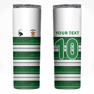 Custom Zimbabwe Rugby Skinny Tumbler African Heritage Edition LT03