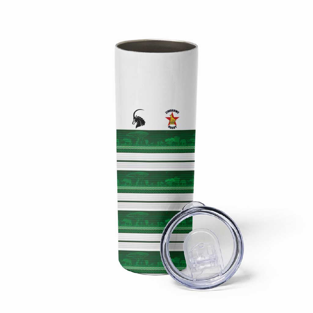 Custom Zimbabwe Rugby Skinny Tumbler African Heritage Edition LT03