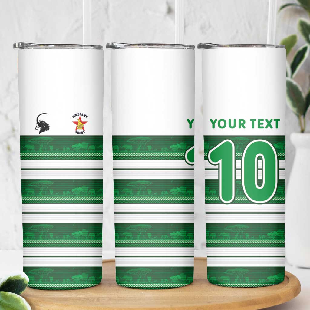 Custom Zimbabwe Rugby Skinny Tumbler African Heritage Edition LT03