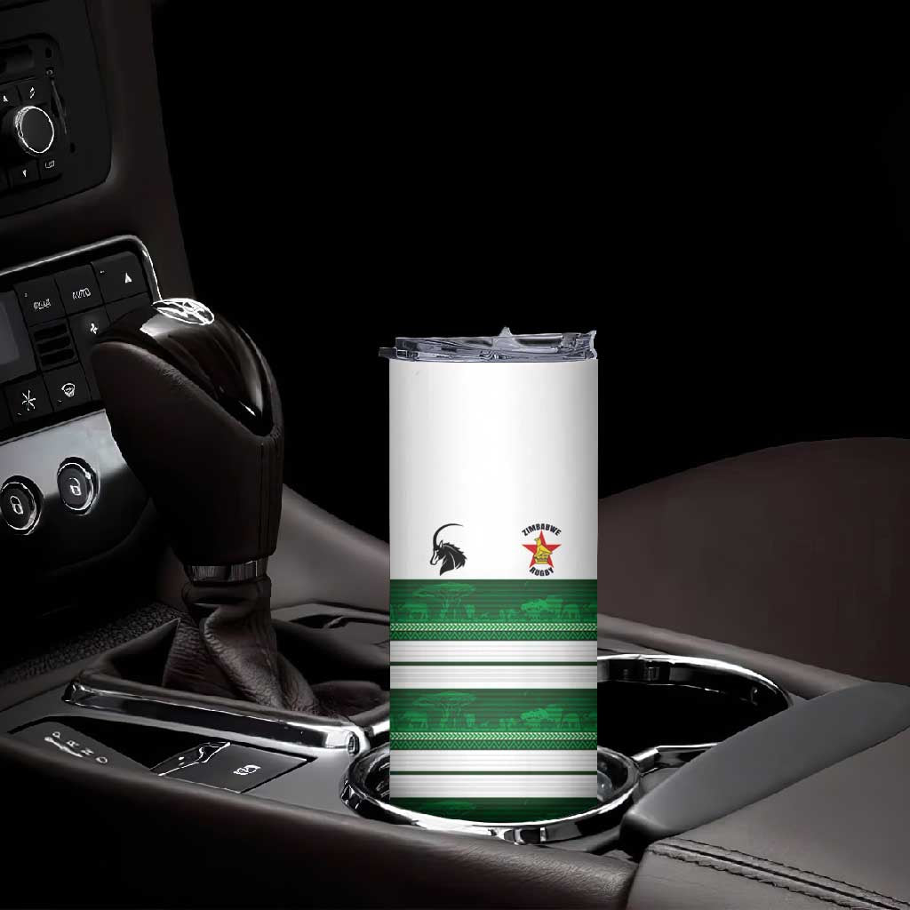 Custom Zimbabwe Rugby Skinny Tumbler African Heritage Edition LT03