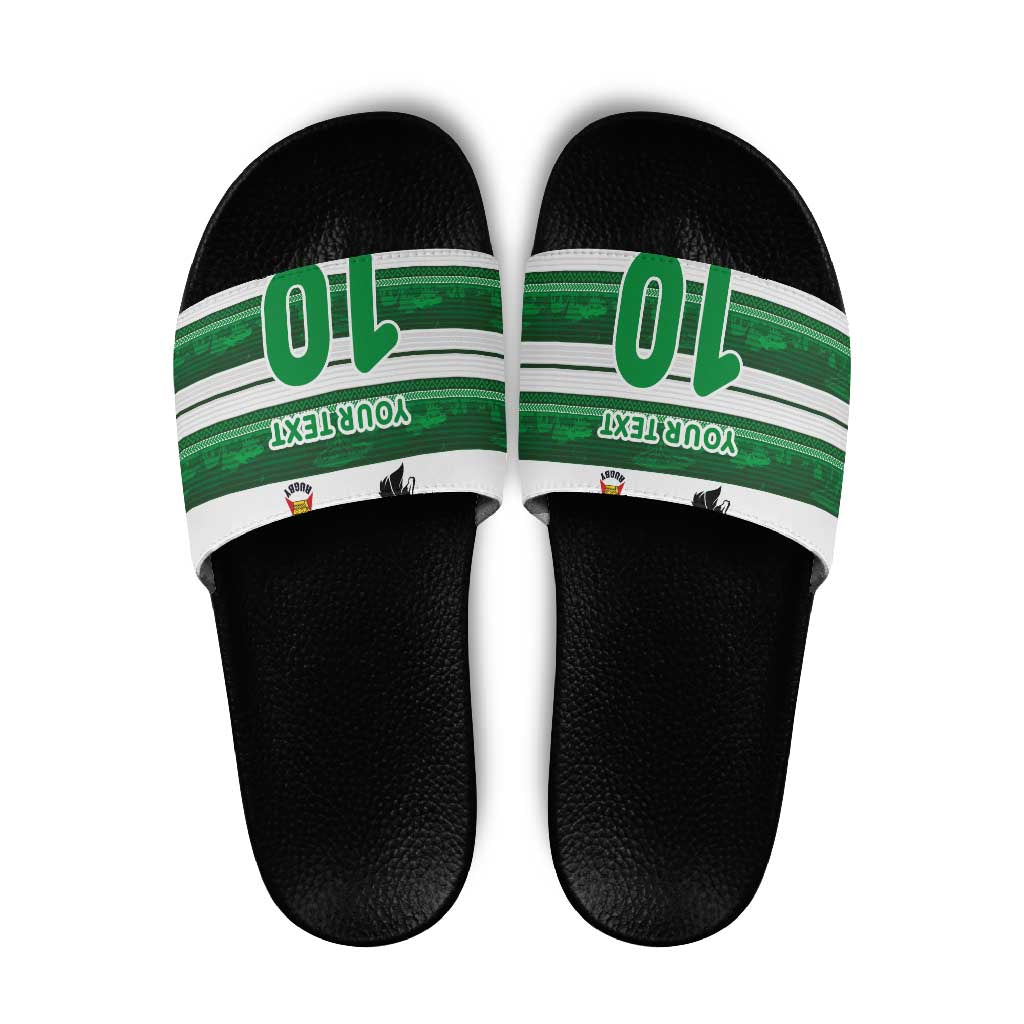 Custom Zimbabwe Rugby Slide Sandals African Heritage Stripes Style LT03