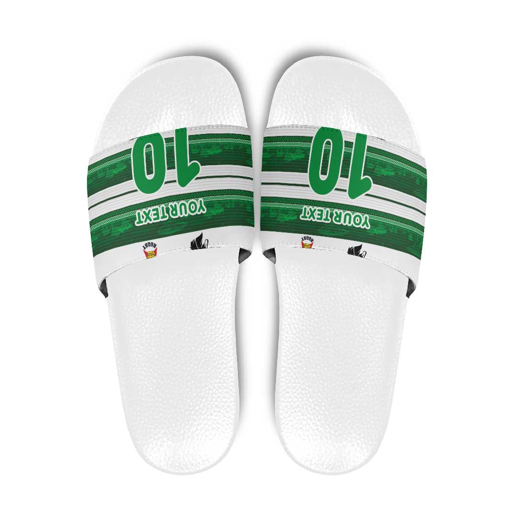 Custom Zimbabwe Rugby Slide Sandals African Heritage Stripes Style LT03