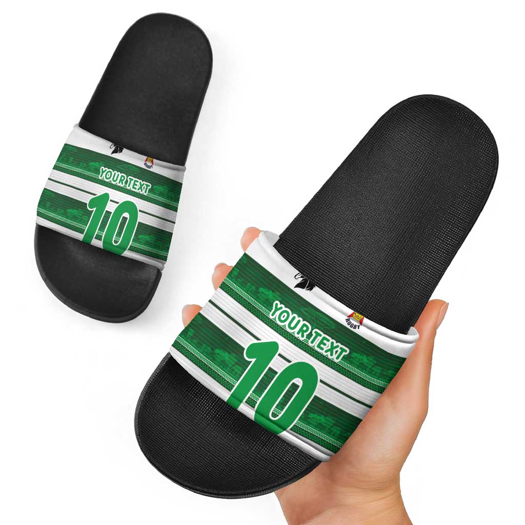 Custom Zimbabwe Rugby Slide Sandals African Heritage Stripes Style LT03