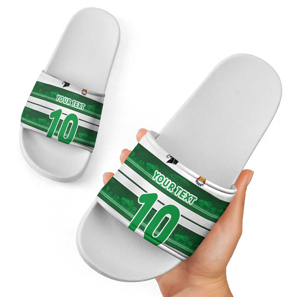 Custom Zimbabwe Rugby Slide Sandals African Heritage Stripes Style LT03