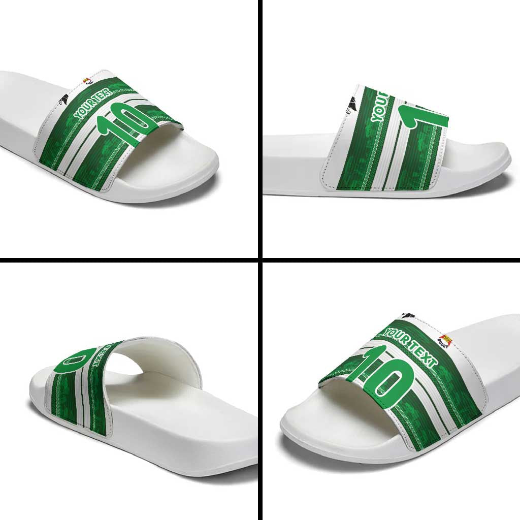Custom Zimbabwe Rugby Slide Sandals African Heritage Stripes Style LT03