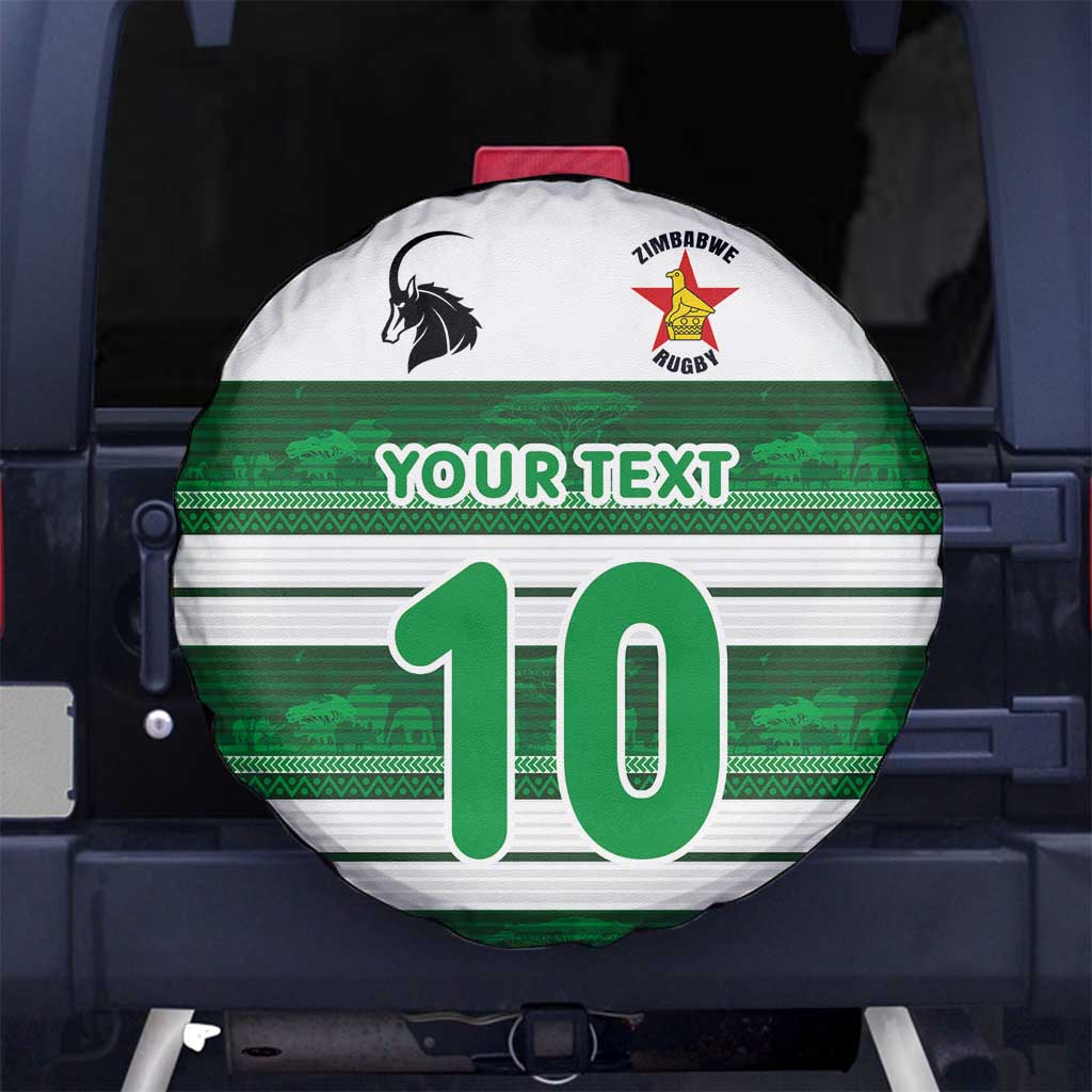 Custom Zimbabwe Rugby Spare Tire Cover African Heritage Stripes Style LT03