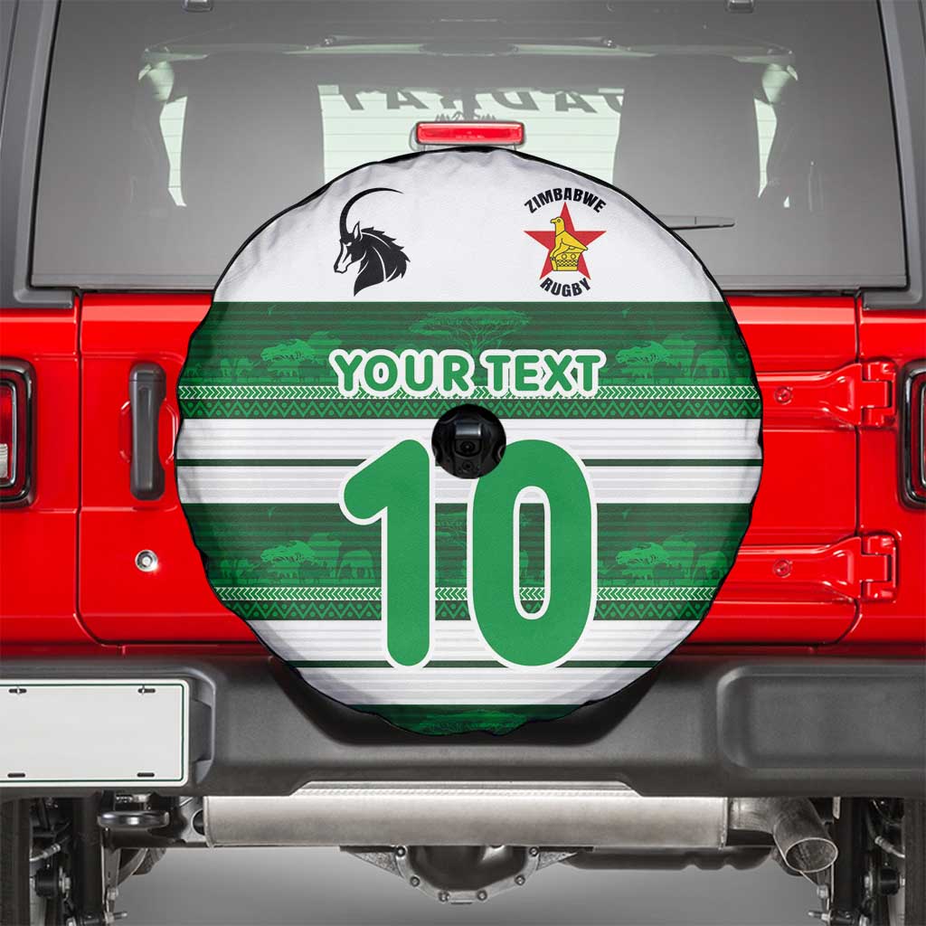 Custom Zimbabwe Rugby Spare Tire Cover African Heritage Stripes Style LT03