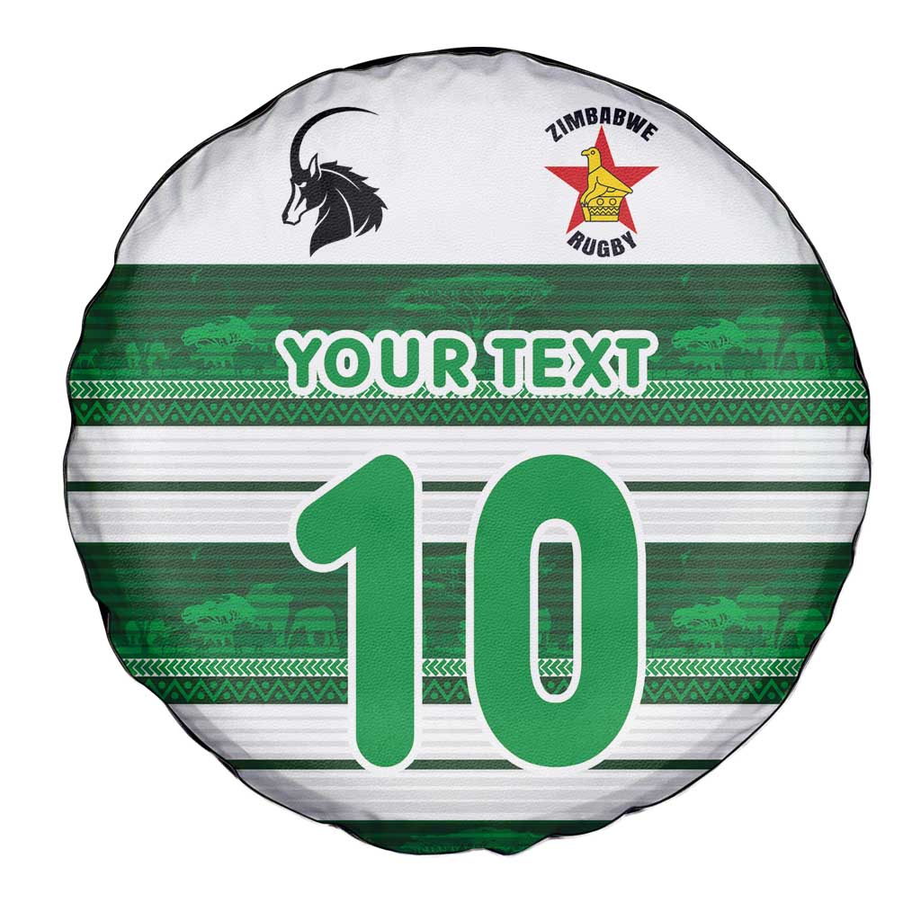 Custom Zimbabwe Rugby Spare Tire Cover African Heritage Stripes Style LT03