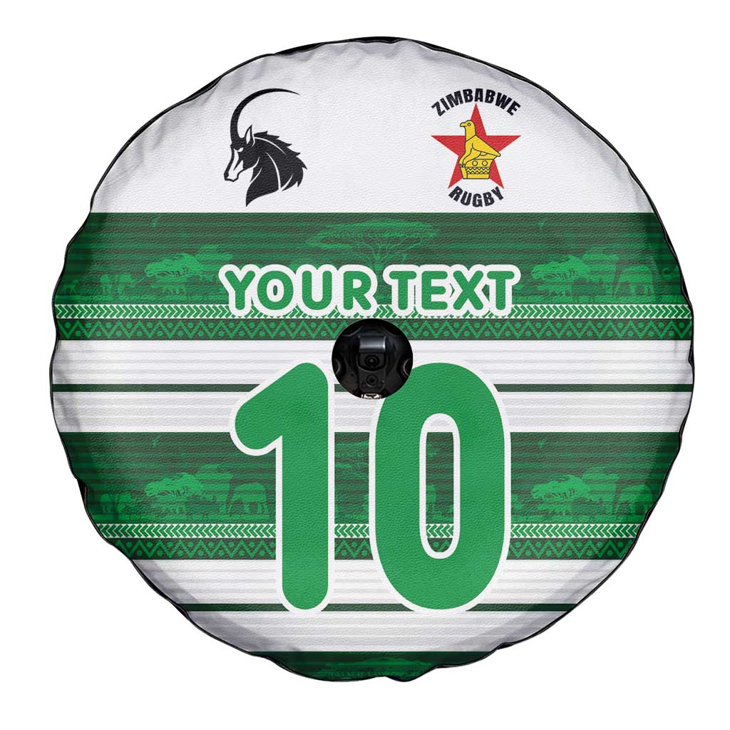 Custom Zimbabwe Rugby Spare Tire Cover African Heritage Stripes Style LT03