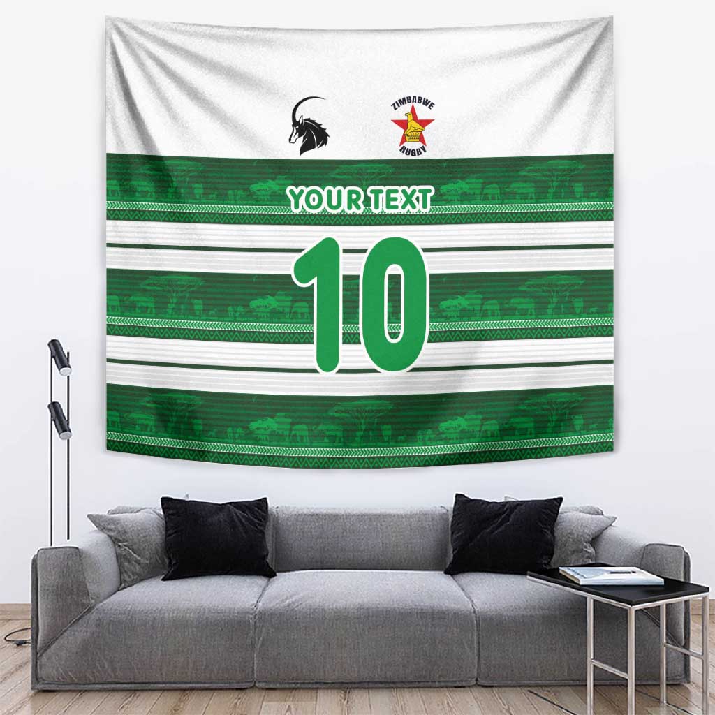 Custom Zimbabwe Rugby Tapestry African Heritage Edition LT03