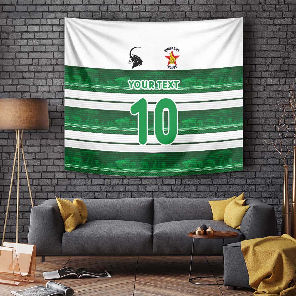 Custom Zimbabwe Rugby Tapestry African Heritage Edition LT03