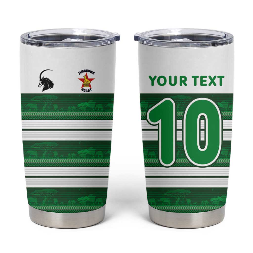 Custom Zimbabwe Rugby Tumbler Cup African Heritage Edition LT03