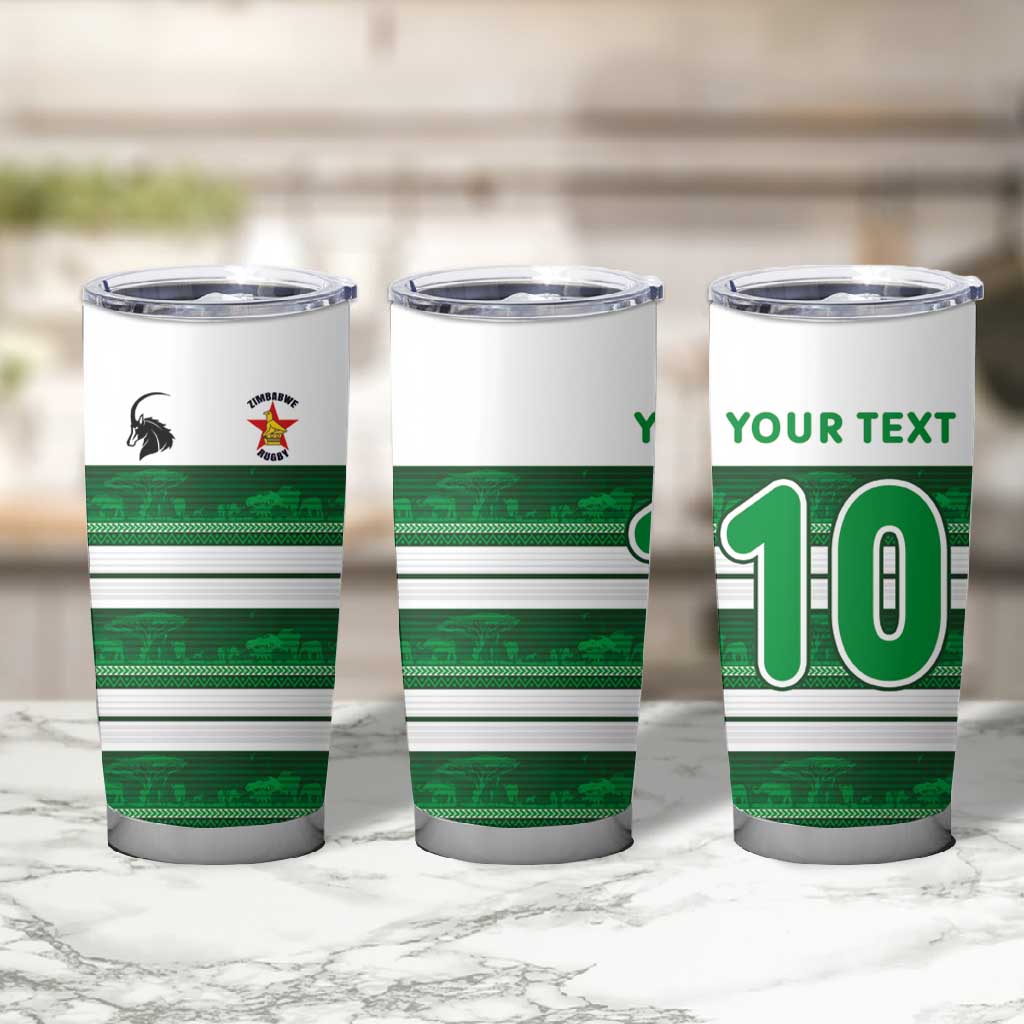 Custom Zimbabwe Rugby Tumbler Cup African Heritage Edition LT03