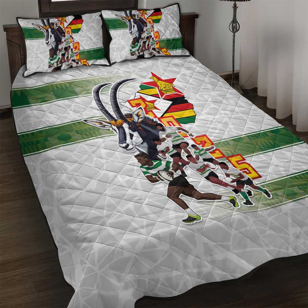 Zimbabwe Rugby The Champions 2025 Quilt Bed Set Sables-Warriors of Africa LT03
