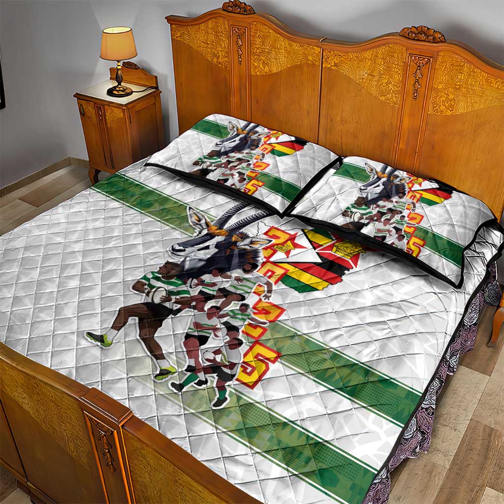 Zimbabwe Rugby The Champions 2025 Quilt Bed Set Sables-Warriors of Africa LT03